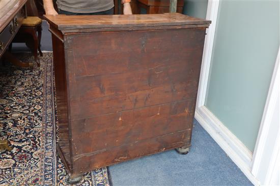 A small Regency rosewood dwarf bookcase W.84cm